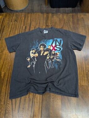 INXS X Tour Shirt Vintage 1990 Band Tee XL Rock Concert